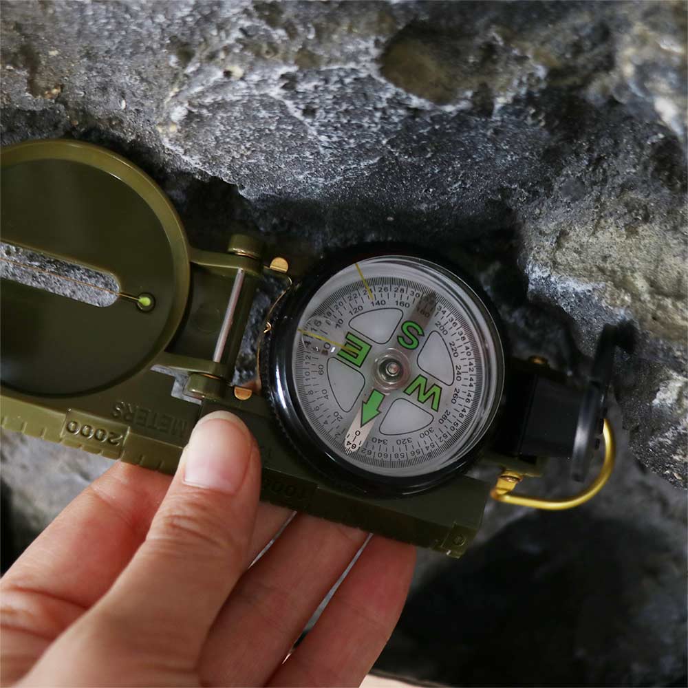 Compass Lensatic - Bússola profissional à prova d'água, com