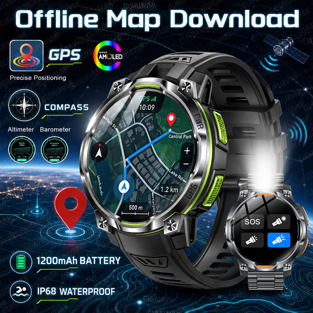 Novo Smartwatch Militar GPS 20 - Compass Lensatic avaliação e preço